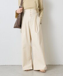COLLAGE GALLARDAGALANTE | 【脚長/ストレッチ】リターンハイウエストパンツ(チノパンツ)