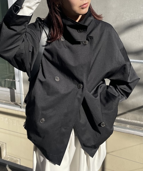 CAPRICIEUX LE'MAGE（カプリシューレマージュ）の「【サイズ展開あり】ミドルトレンチコート（トレンチコート・レディース・エクリュ/ベージュ/ブラック・38/36）」の2枚目の写真