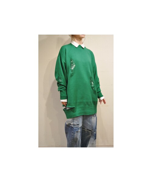 hippiness（ヒッピネス）の「ブレーカーニットクラッシーズ（ニット/セーター・レディース・パープル/ピンク/グリーン/ブラック・one）」の3枚目の写真