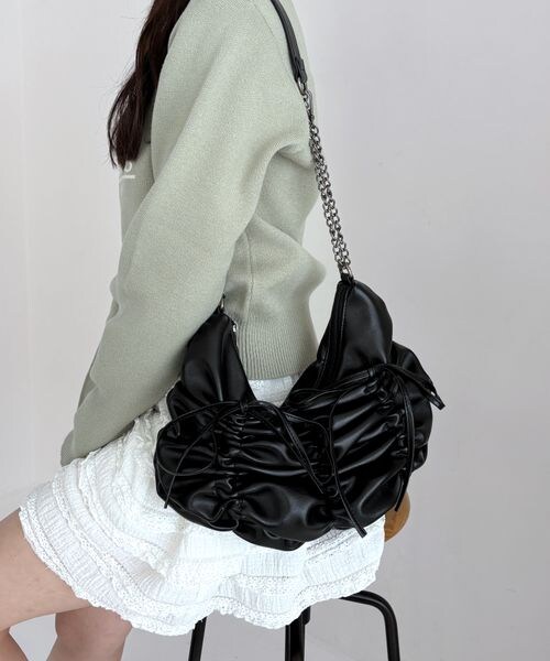 Heather（ヘザー）の「WリボンギャザーショルダーBAG（）」 - WEAR
