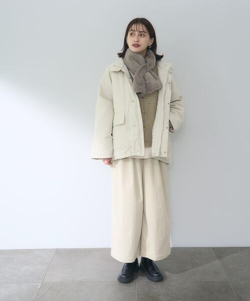 studio CLIP（スタディオクリップ）の「多機能スタンドカラーミドルコート（ジャケット/アウター・レディース・ブラック19/ナチュラル51/モカ59・F）」の13枚目の写真