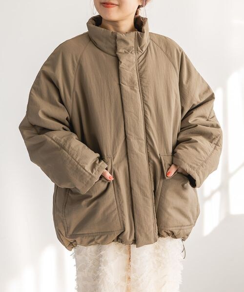 studio CLIP（スタディオクリップ）の「多機能スタンドカラーミドルコート（ジャケット/アウター・レディース・ブラック19/ナチュラル51/モカ59・F）」の2枚目の写真