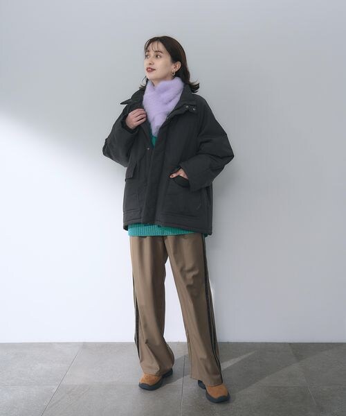 studio CLIP（スタディオクリップ）の「多機能スタンドカラーミドルコート（ジャケット/アウター・レディース・ブラック19/ナチュラル51/モカ59・F）」の7枚目の写真