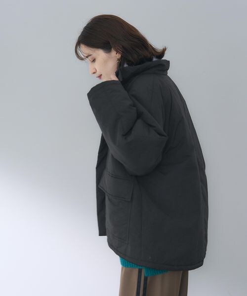 studio CLIP（スタディオクリップ）の「多機能スタンドカラーミドルコート（ジャケット/アウター・レディース・ブラック19/ナチュラル51/モカ59・F）」の6枚目の写真