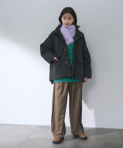 studio CLIP（スタディオクリップ）の「多機能スタンドカラーミドルコート（ジャケット/アウター・レディース・ブラック19/ナチュラル51/モカ59・F）」の8枚目の写真