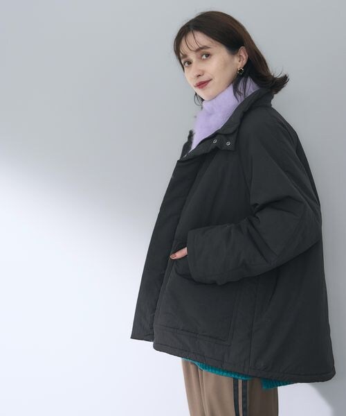 studio CLIP（スタディオクリップ）の「多機能スタンドカラーミドルコート（ジャケット/アウター・レディース・ブラック19/ナチュラル51/モカ59・F）」の5枚目の写真