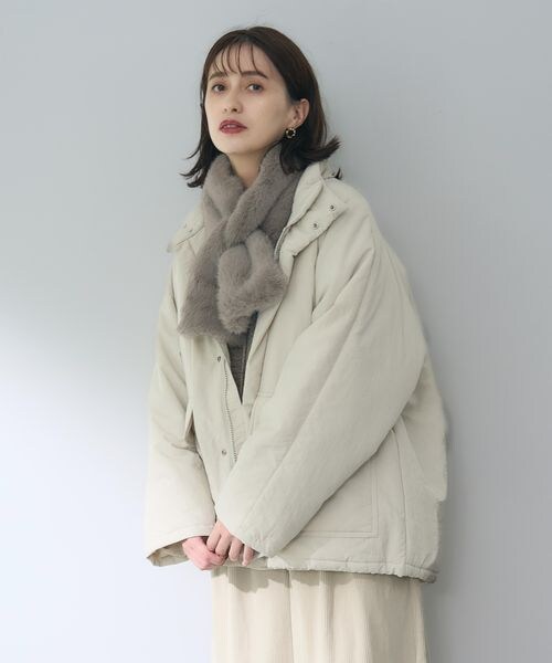 studio CLIP（スタディオクリップ）の「多機能スタンドカラーミドルコート（ジャケット/アウター・レディース・ブラック19/ナチュラル51/モカ59・F）」の12枚目の写真