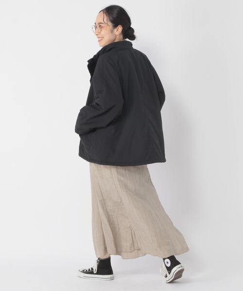 studio CLIP（スタディオクリップ）の「多機能スタンドカラーミドルコート（ジャケット/アウター・レディース・ブラック19/ナチュラル51/モカ59・F）」の22枚目の写真