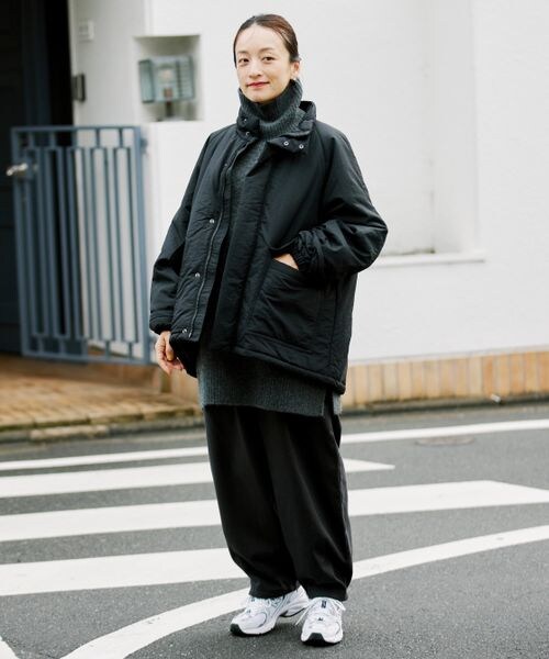studio CLIP（スタディオクリップ）の「多機能スタンドカラーミドルコート（ジャケット/アウター・レディース・ブラック19/ナチュラル51/モカ59・F）」の3枚目の写真