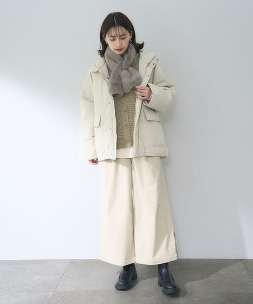 studio CLIP（スタディオクリップ）の「多機能スタンドカラーミドルコート（ジャケット/アウター・レディース・ブラック19/ナチュラル51/モカ59・F）」の15枚目の写真