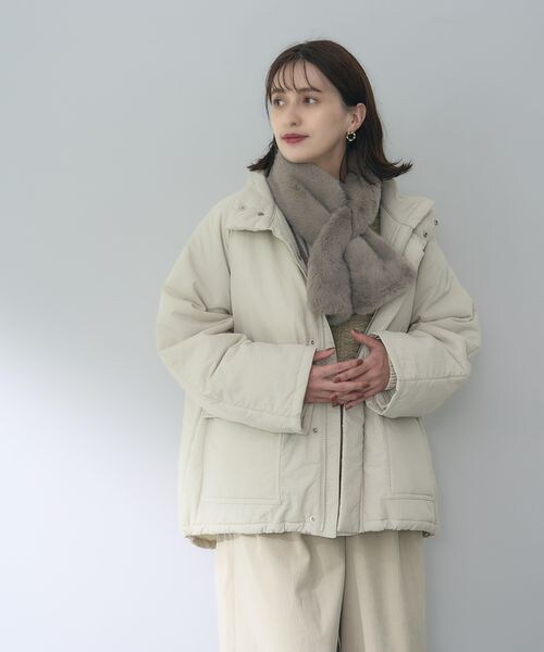 studio CLIP（スタディオクリップ）の「多機能スタンドカラーミドルコート（ジャケット/アウター・レディース・ブラック19/ナチュラル51/モカ59・F）」の9枚目の写真