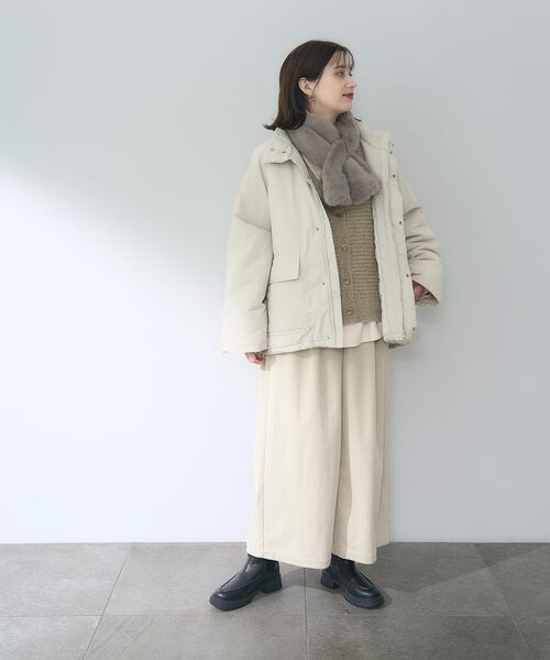 studio CLIP（スタディオクリップ）の「多機能スタンドカラーミドルコート（ジャケット/アウター・レディース・ブラック19/ナチュラル51/モカ59・F）」の14枚目の写真