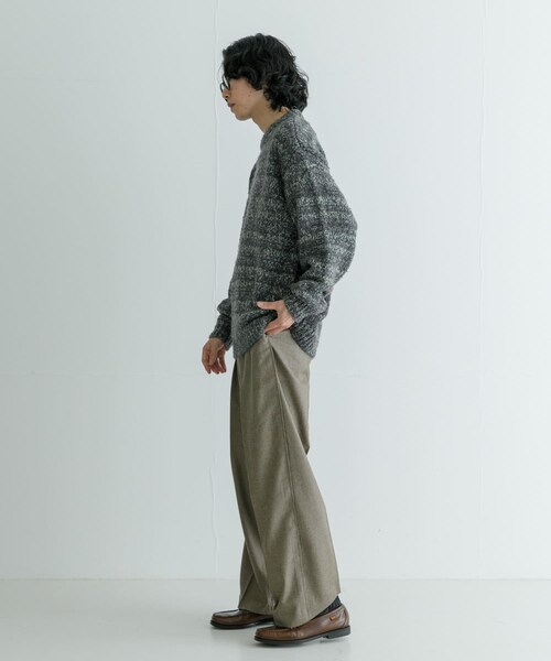 URBAN RESEARCH（アーバンリサーチ）の「URBAN RESEARCH iD　ブークレメランジニット（ニット/セーター・メンズ・GRAY/BEIGE・M/L）」の9枚目の写真