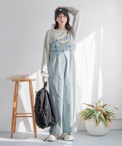 LOWRYS FARM（ローリーズファーム）の「CONEデニムサロペット 