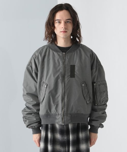 HARE（ハレ）の「フードドッキングMA-1（ジャケット/アウター・ブラック系デニム08/グレー系その他18・FREE）」の15枚目の写真