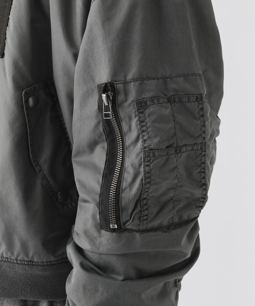 HARE（ハレ）の「フードドッキングMA-1（ジャケット/アウター・ブラック系デニム08/グレー系その他18・FREE）」の22枚目の写真
