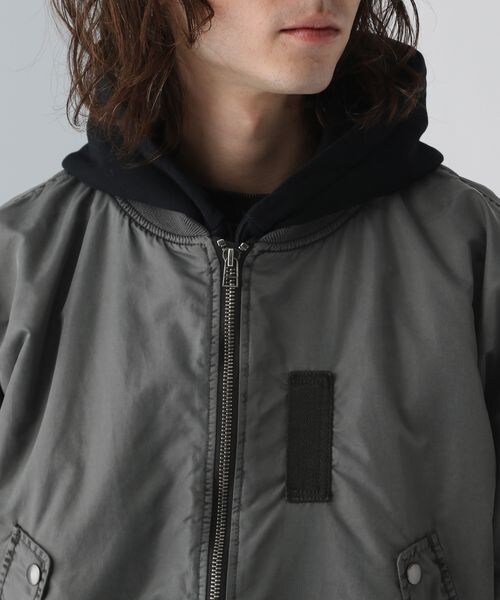 HARE（ハレ）の「フードドッキングMA-1（ジャケット/アウター・ブラック系デニム08/グレー系その他18・FREE）」の19枚目の写真