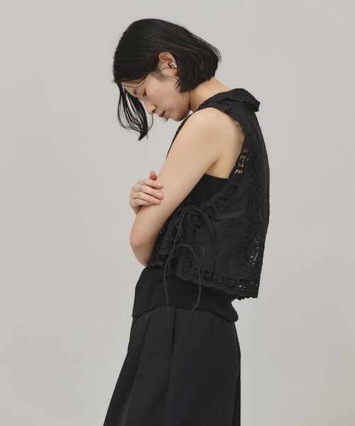 【Curensology】エンブロイダリーブラウス　ブラック Curensology｜エンブロイダリーブラウス | Rakuten Fashion(楽天