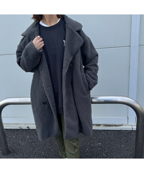 copine(コピン)の「ボアテディコート(その他アウター・レディース・チャコール・ワンサイズ)」の2枚目の写真
