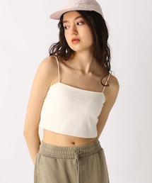 カップ付きクロップドキャミ