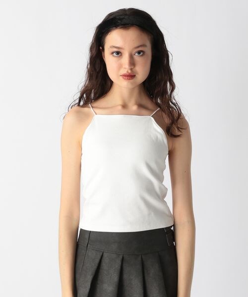 FOREVER 21（フォーエバー トゥエンティーワン）の「カップ付きリブキャミソール（アンダーウェア・オフホワイト05/ブラック09/チャコール18/ピンク20・S/M/L）」の22枚目の写真