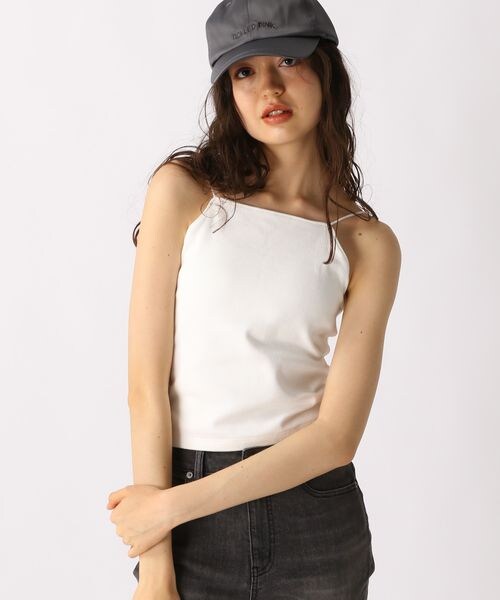 FOREVER 21（フォーエバー トゥエンティーワン）の「カップ付きリブキャミソール（アンダーウェア・オフホワイト05/ブラック09/チャコール18/ピンク20・S/M/L）」の13枚目の写真