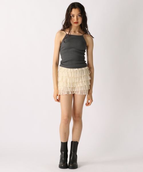 FOREVER 21（フォーエバー トゥエンティーワン）の「カップ付きリブキャミソール（アンダーウェア・オフホワイト05/ブラック09/チャコール18/ピンク20・S/M/L）」の17枚目の写真