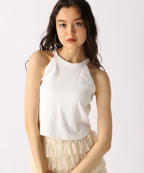 FOREVER 21（フォーエバー トゥエンティーワン）の「カップ付きアメスリタンクトップ（アンダーウェア・オフホワイト05/ブラック09/チャコール18/ピンク20・S/M）」の8枚目の写真