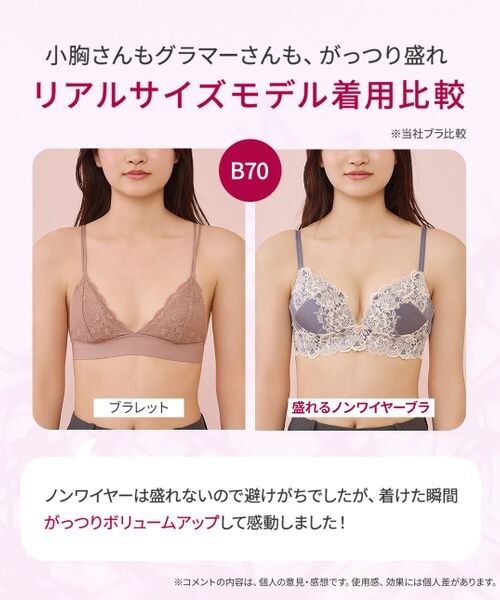 PEACH JOHN(ピーチジョン)の「盛れるノンワイヤーブラ(その他・レディース・チャコール01/ピンクベージュ02/ミント03/ローズピンク04/ネイビー05・B65/B70/B75/C65/C70/C75/D65/D70/D75/E65/E70/E75/F65/F70/F75)」の11枚目の写真