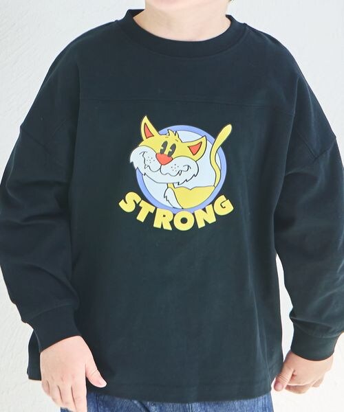 ヨーク切替え ポッププリント長袖Tシャツの9枚目の写真