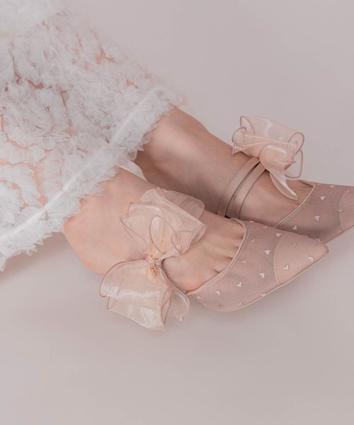 RANDA（ランダ）の「【HEART COLLECTION】シフォンリボンハート