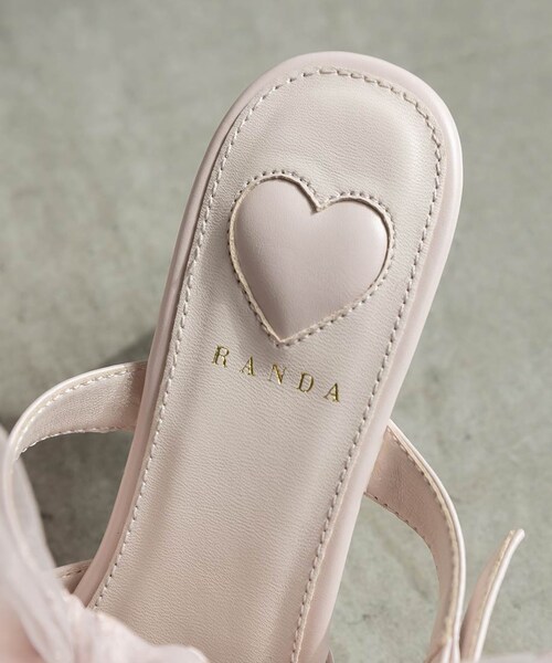 RANDA（ランダ）の「【HEART COLLECTION】2WAYハート刺繍リボン