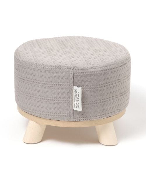 LAKOLE（ラコレ）の「ファブリックスツール[ワッフル]（その他・グレー(15)/グリーン(70)/ブルー(80)・F）」の4枚目の写真