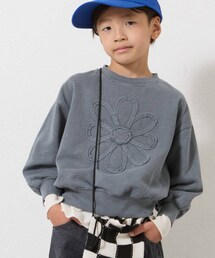 CIAOPANIC TYPY（チャオパニックティピー）の「【2025年S/S新作】【KIDS】ピグメント加工フラワーロープスウェット（トップス・キッズ）」