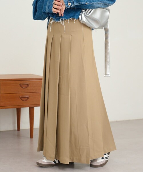 CIAOPANIC TYPY(チャオパニックティピー)の「【Dickies】別注プリーツスカート(スカート・レディース・グレー/ベージュ・S/M)」の2枚目の写真