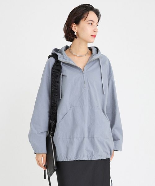 BABYLONE(バビロン)の「フード付きシャツプルオーバー(トップス・ホワイト10/サックス85・FREE)」の9枚目の写真