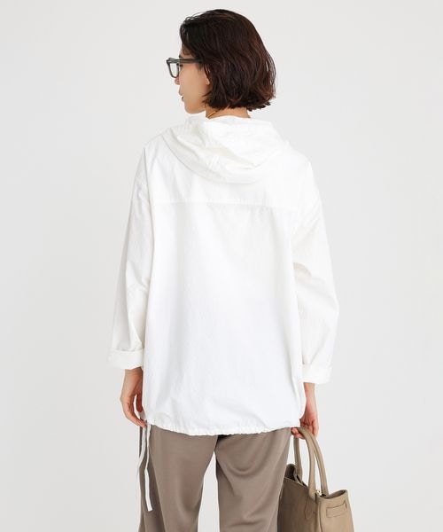 BABYLONE(バビロン)の「フード付きシャツプルオーバー(トップス・ホワイト10/サックス85・FREE)」の5枚目の写真