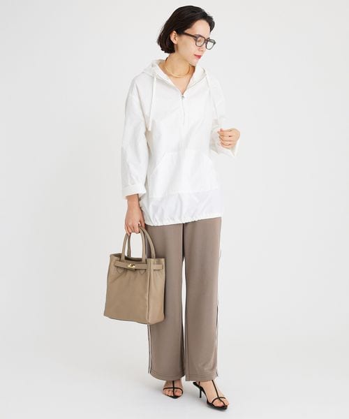 BABYLONE(バビロン)の「フード付きシャツプルオーバー(トップス・ホワイト10/サックス85・FREE)」の6枚目の写真