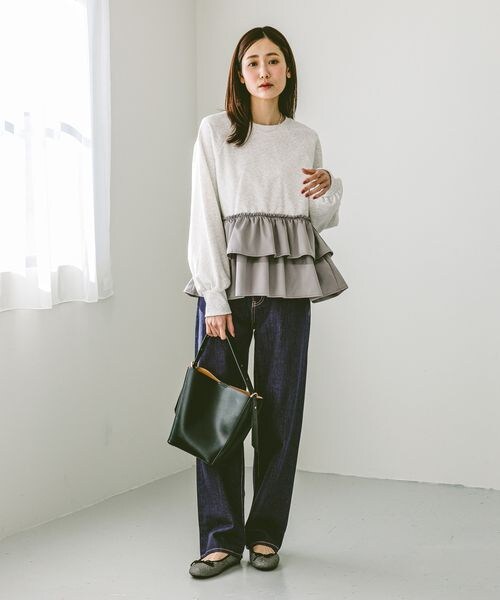 tin様せんよう GLOBAL WORK トレーナー スウェット 乾きやすいドッキングプル