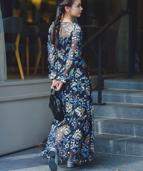 kastane オケージョンドレス オケージョンドレス/結婚式】velour bell sleeve dress | Kastane