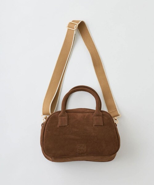 OLIVE des OLIVE（オリーブデオリーブ）の「エンボスロゴボストン（バッグ・レディース・アイボリー/ブラウン/サックスブルー・FREE）」の2枚目の写真