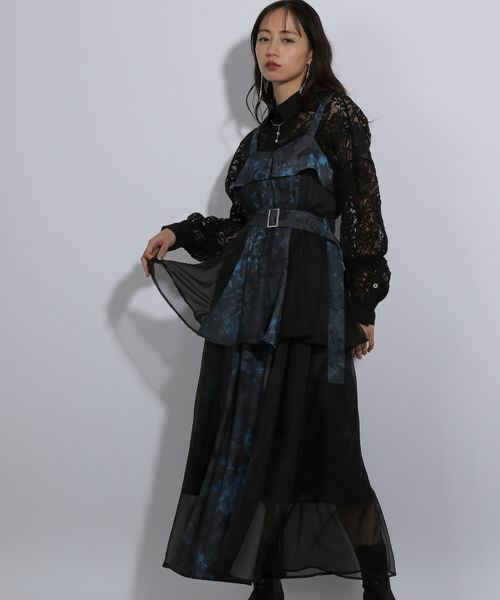 HARE(ハレ)の「リフレクションフラワーキャミワンピース(ワンピース/ドレス・グレー11/ブルー85・FREE)」の13枚目の写真