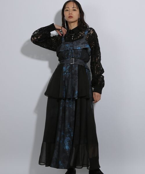 HARE(ハレ)の「リフレクションフラワーキャミワンピース(ワンピース/ドレス・グレー11/ブルー85・FREE)」の2枚目の写真