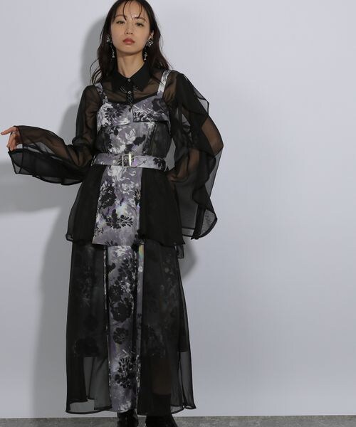 HARE(ハレ)の「リフレクションフラワーキャミワンピース(ワンピース/ドレス・グレー11/ブルー85・FREE)」の6枚目の写真