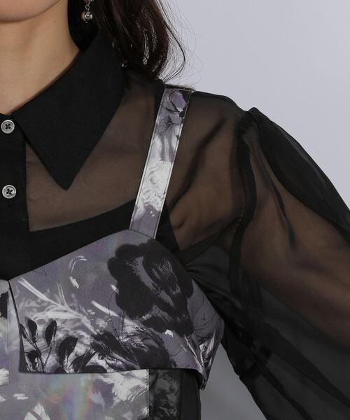 HARE(ハレ)の「リフレクションフラワーキャミワンピース(ワンピース/ドレス・グレー11/ブルー85・FREE)」の18枚目の写真