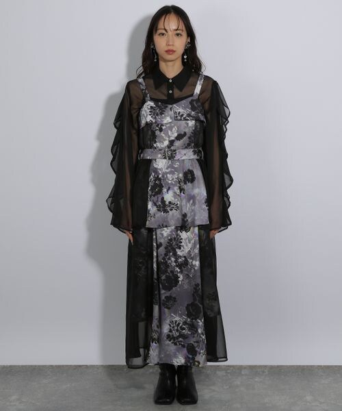 HARE(ハレ)の「リフレクションフラワーキャミワンピース(ワンピース/ドレス・グレー11/ブルー85・FREE)」の14枚目の写真