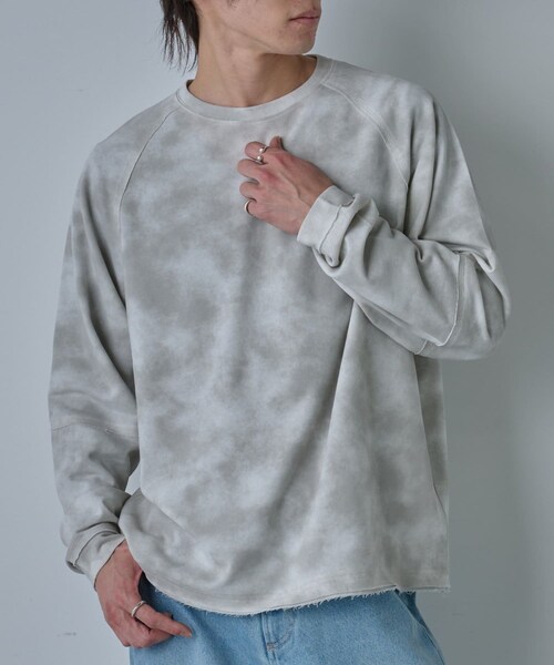 COLONY 2139(コロニートゥーワンスリーナイン)の「【SS先行予約】フェードダイカットオフ長袖T(Tシャツ/カットソー・メンズ・ホワイト/サックスブルー/グレー・M/L)」の1枚目の写真