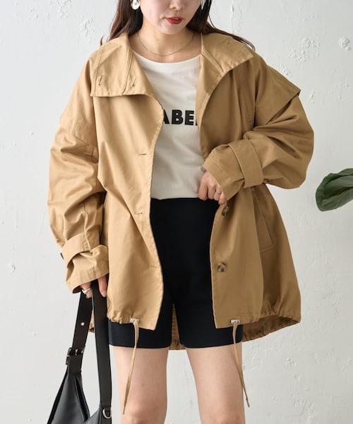 CIAOPANIC TYPYマル　袖取り外しポンチョ風トレンチミドル丈コート CIAOPANIC TYPY（チャオパニックティピー）の「【マルチウェイ】袖