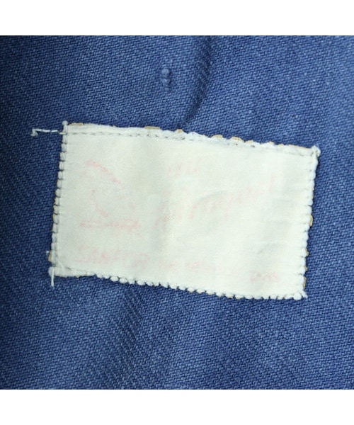 --（--）の「70s 80s フランス コットン ツイル ワーク オーバーオール W39相当 ネイビー ブルー ペインター ユーロ ヨーロッパ古着（サロペット/オーバーオール・レディース・ブルー・W39）」の4枚目の写真