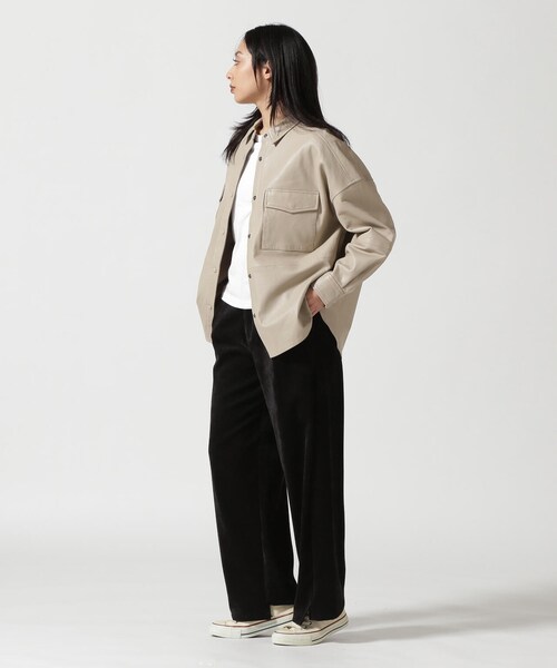 B'2nd（ビーセカンド）の「NCB neat caprice brand(エヌシービーニートカプリスブランド) WOMENS SHEEP SHIRTS（ジャケット/アウター・ブラック/グレー・F）」の4枚目の写真